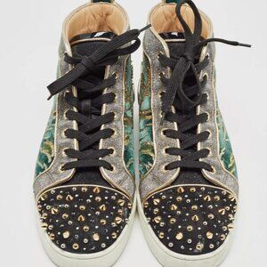 Christian Louboutin Multicolor Suede and Velvet Milkylou Sneakers Size 40